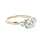 14CT YELLOW/WHITE GOLD TRILOGY ENGAGEMENT RING