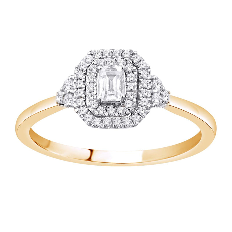 14CT YELLOW GOLD DIAMOND ENGAGEMENT RING
