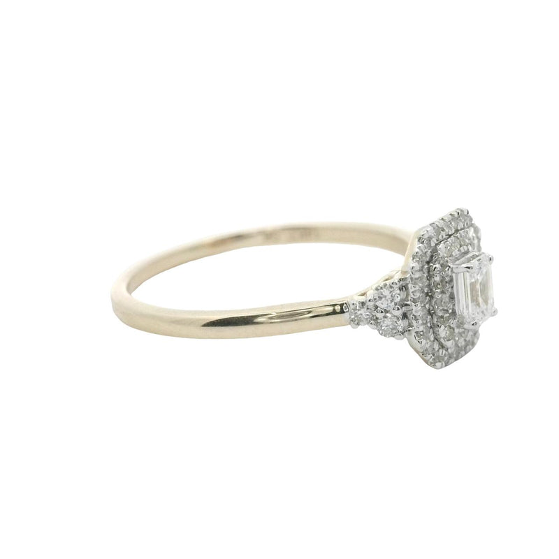 14CT YELLOW GOLD DIAMOND ENGAGEMENT RING