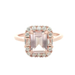 STERLING SILVER ROSE GOLD PLATED CUBIC ZIRCONIA DRESS RING