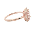 STERLING SILVER ROSE GOLD PLATED CUBIC ZIRCONIA DRESS RING