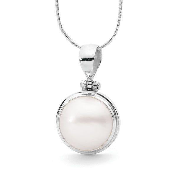 SS WHITE MABE PEARL PENDANT