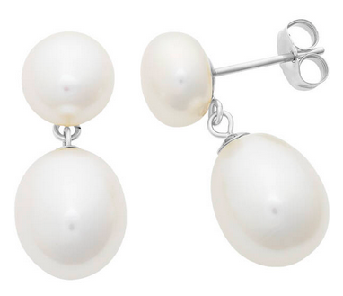 STERLING SILVER FRESHWATER PEARL EARRINGS