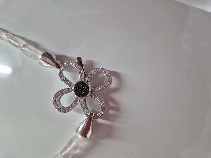 STERLING SILVER PEARL AND GEMSTONE NECKLACE