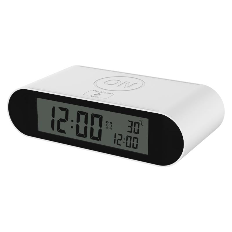 LCD ALARM CLOCK - WHITE