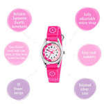 TIKKERS - PINK FLOWER TIME TEACHER WATCH