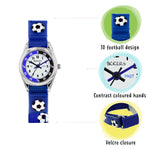 TIKKERS - BLUE SOCCER TIME TEACHER WATCH