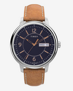 TIMEX CHICAGO SILVER BLUE WATCH