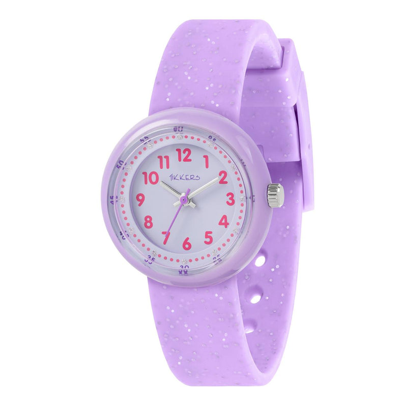 TIKKERS PURPLE GLITTER SILICONE STRAP