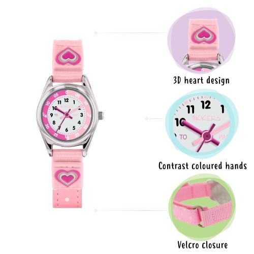 TIKKERS - PINK HEART WATCH & GIFT SET
