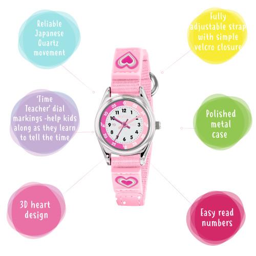 TIKKERS - PINK HEART WATCH & GIFT SET