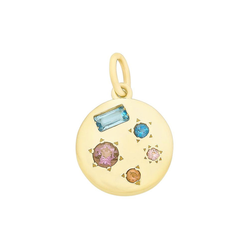 9YG MULTI GEMSTONE PENDANT