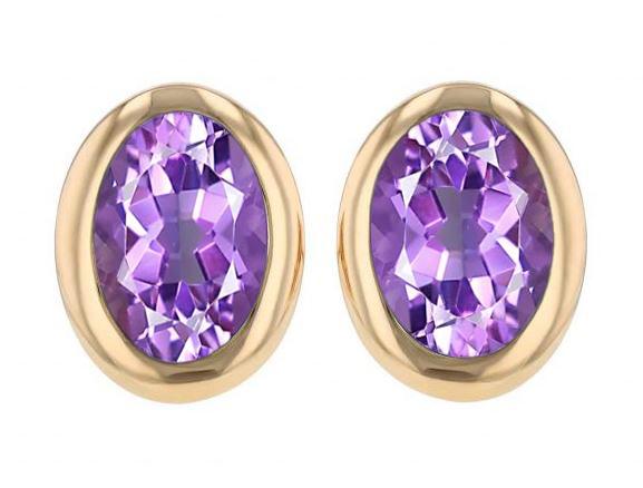 9YG AMETHYST EARRINGS