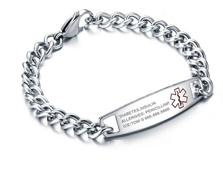 MEDI ALERT S STEEL BRACELET