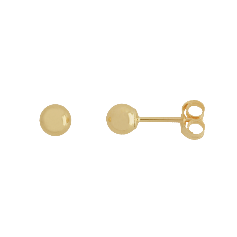 9YG 4MM BALL STUDS