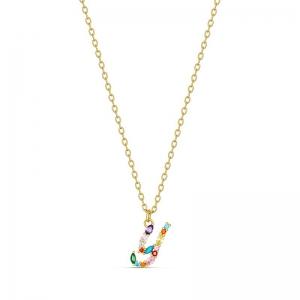 SS GP MULTI COLOURED PENDANT - Y