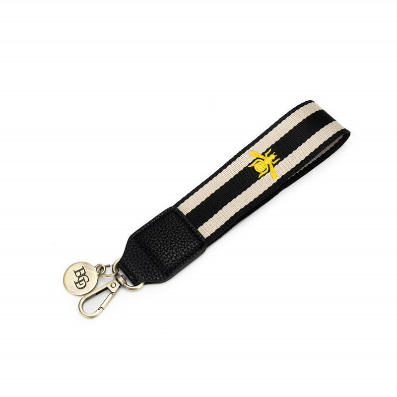 BEE WRISTLET STRAP - BLK & WHITE