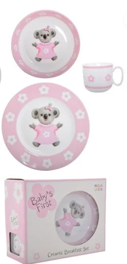 BABY KOALA BREAKFAST SET - PINK