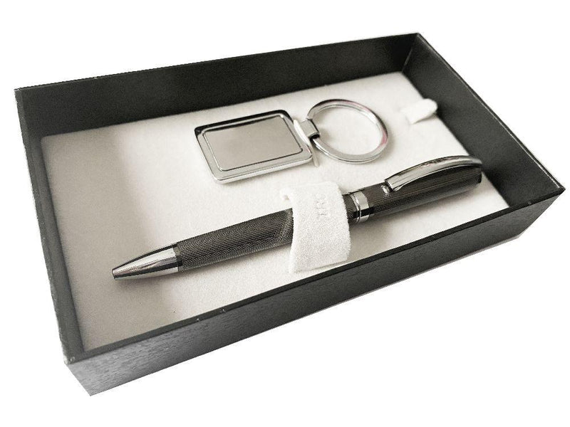 PEN & SILVER KEYCHAIN