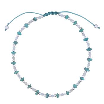 SS PINK OPAL & TURQUOISE BRACELET