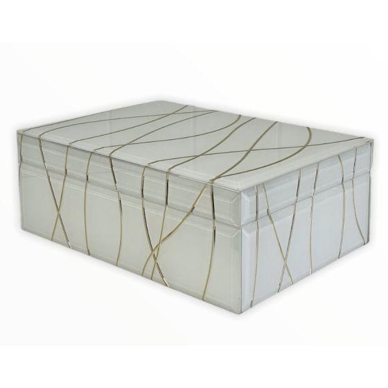 WHITE & GOLD JEWELLERY BOX