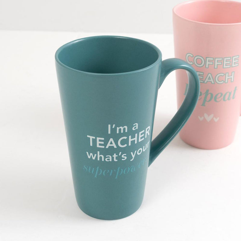 TEACHER SUPERPOWER LATTE MUG