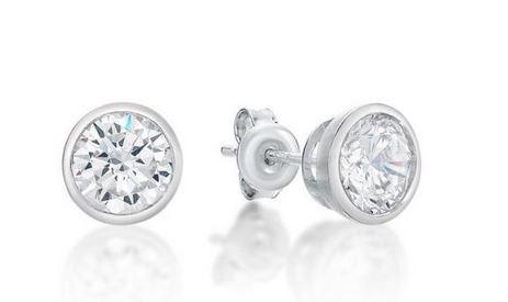 SILVER CZ STUD 4MM