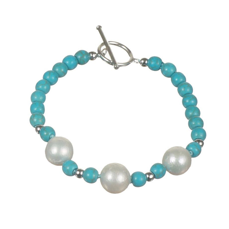 TURQUOISE & PEARL BRACELET