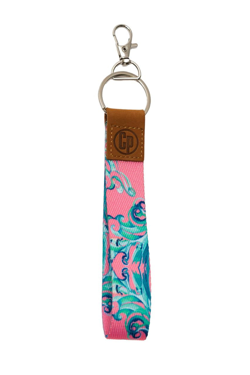 WALLET & KEY TAG - CORAL & TEAL