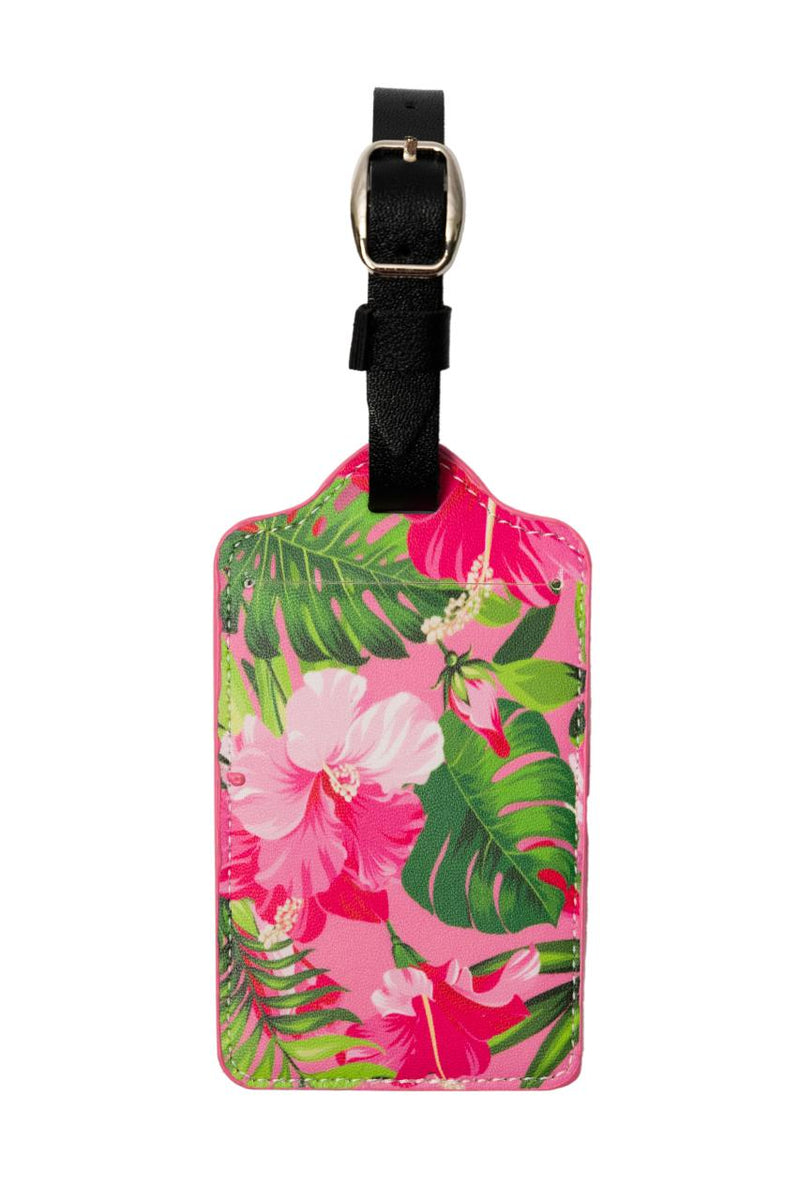 LUGGAGE TAG - PINK HIBISCUS