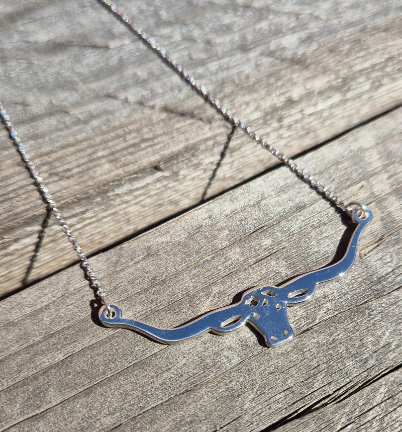 SS LONGHORN NECKLACE