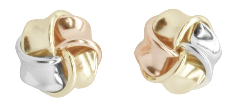 9 TRIPLE GOLD KNOT STUDS