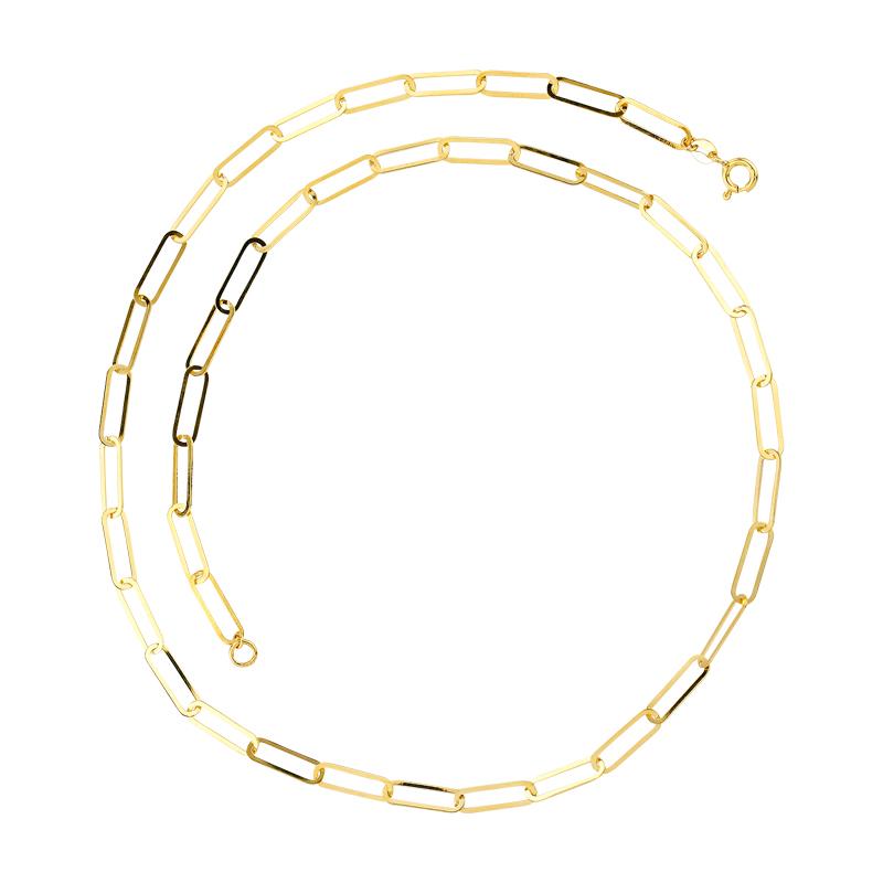 9YG SLV FILLED PAPER CLIP CHAIN