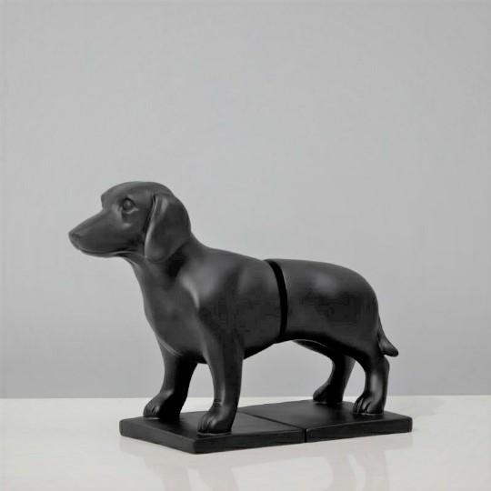 DACHSHUND BOOKENDS - BLACK