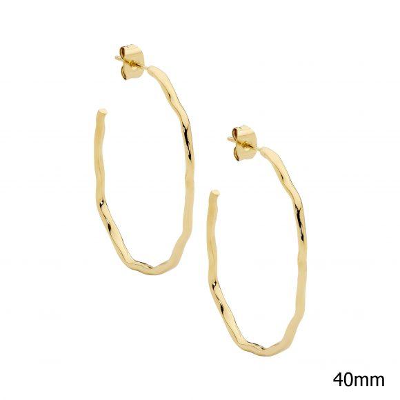 S STEEL GP WAVE HOOP EARRING