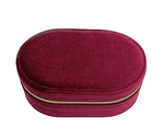 BURGUNDY OVAL JEWEL BOX