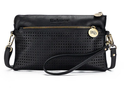 NINA BLACK CROSSBODY CLUTCH