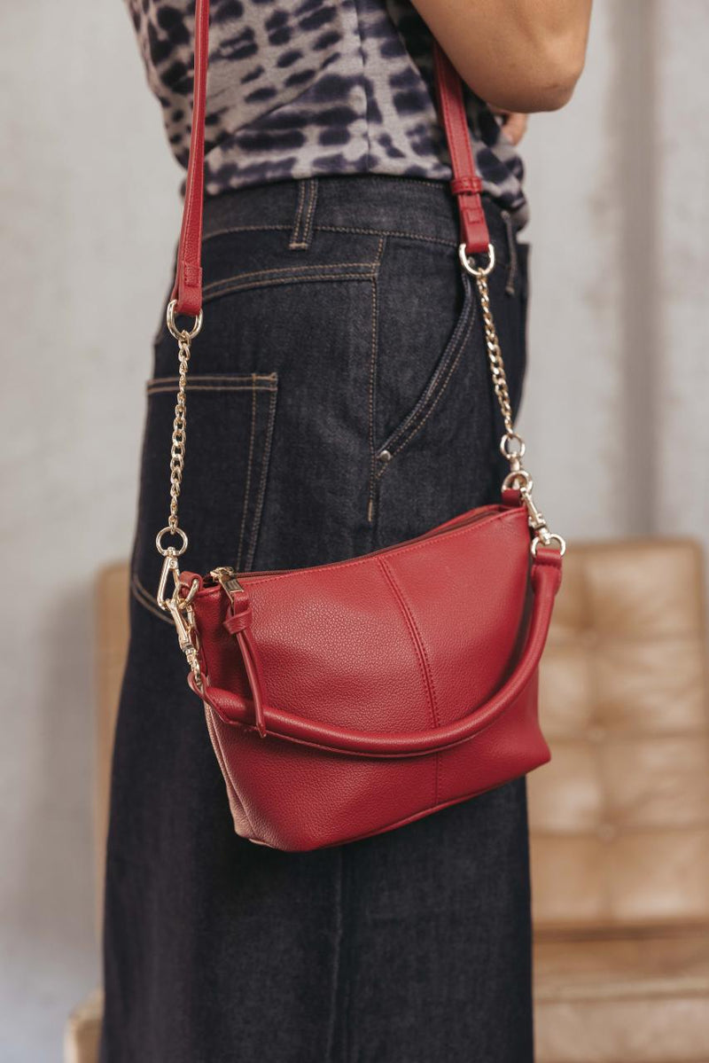 ALICE DEEP RED CROSSBODY BAG