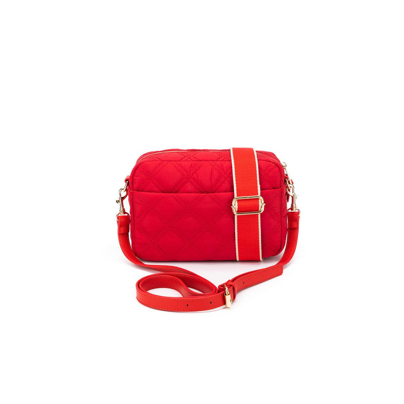 MELROSE QUILTED RED RAVEN BAG