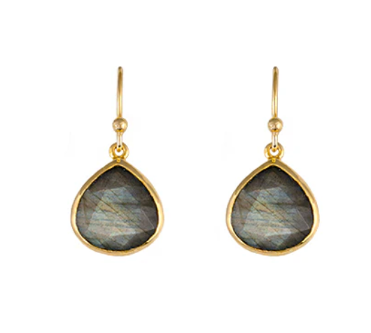 SS/GP LABRADORITE EARRINGS