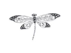SS MARCASITE DRAGONFLY BROOCH