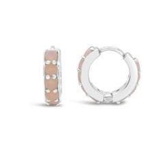 SS PEACH MOONSTONE HOOPS