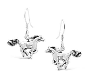 SS DANGLE HORSE EARRINGS