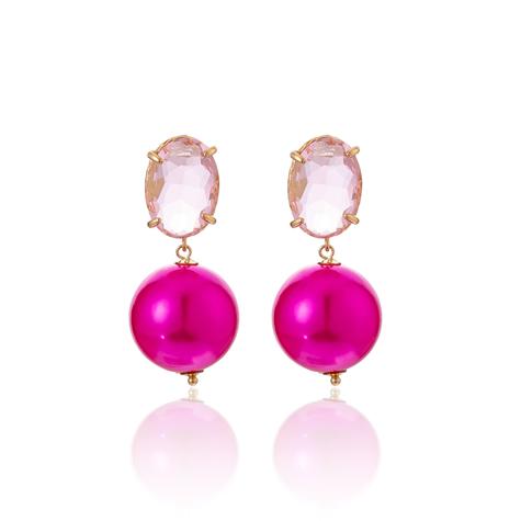 HOT PINK CRYSTAL & IMI PEARL