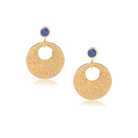 SS / GP KYANITE DISC EARRINGS