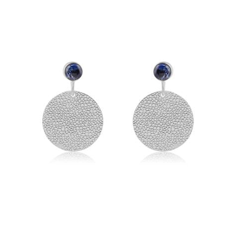 SS KYANITE DISC EARRINGS