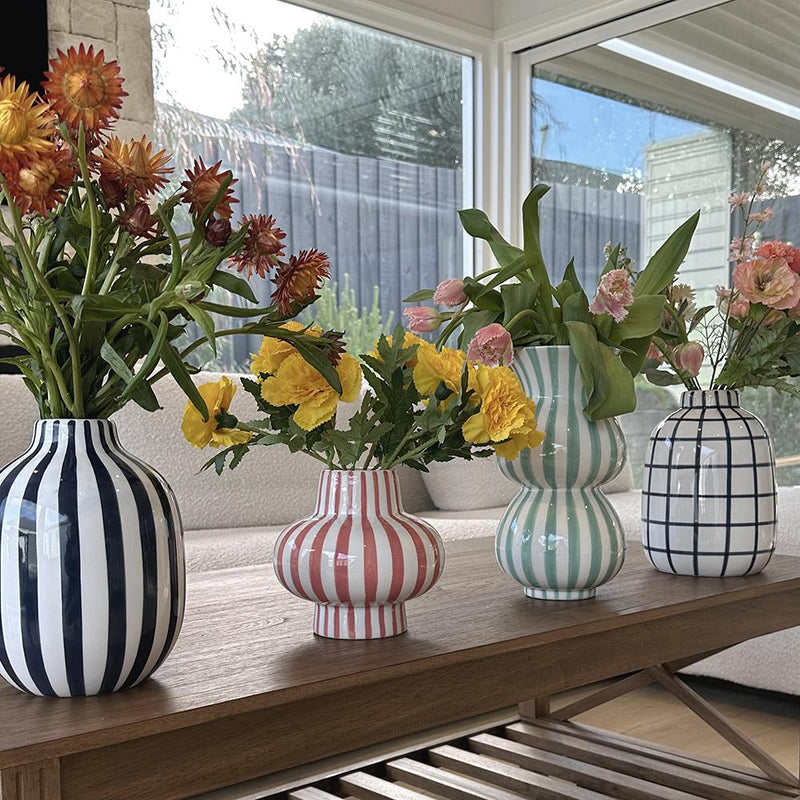 ARTHUR PEPPERMINT STRIPE VASE
