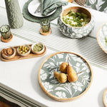JASMINE ROUND SERVING TRAY - FOREST