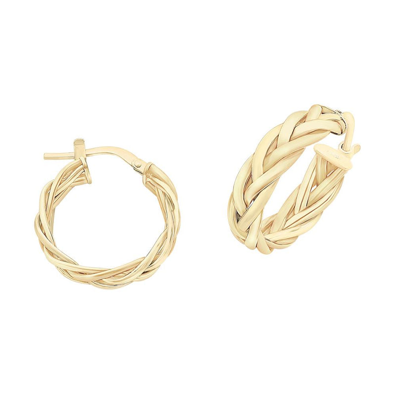 9YG SLV FILLED HOOPS