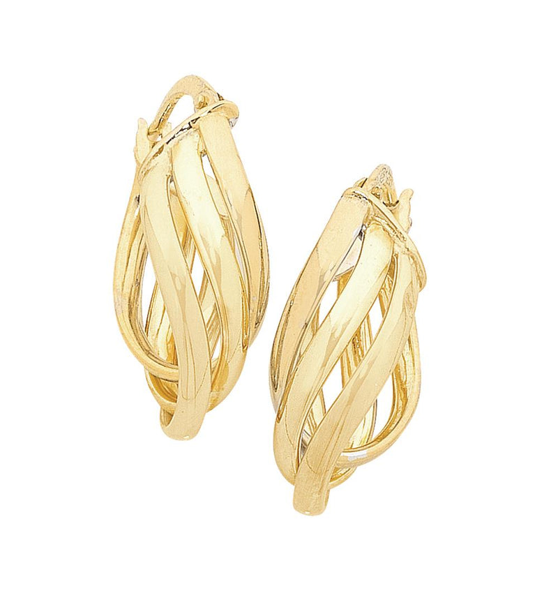 9YG SLV FILLED HOOPS
